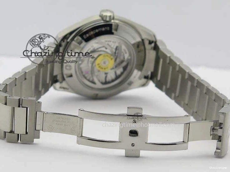 0822 QuickDry Aqua Terra ‘James Bond’ SS JHF Best Edition Blue Dial On SS Bracelet A 8203